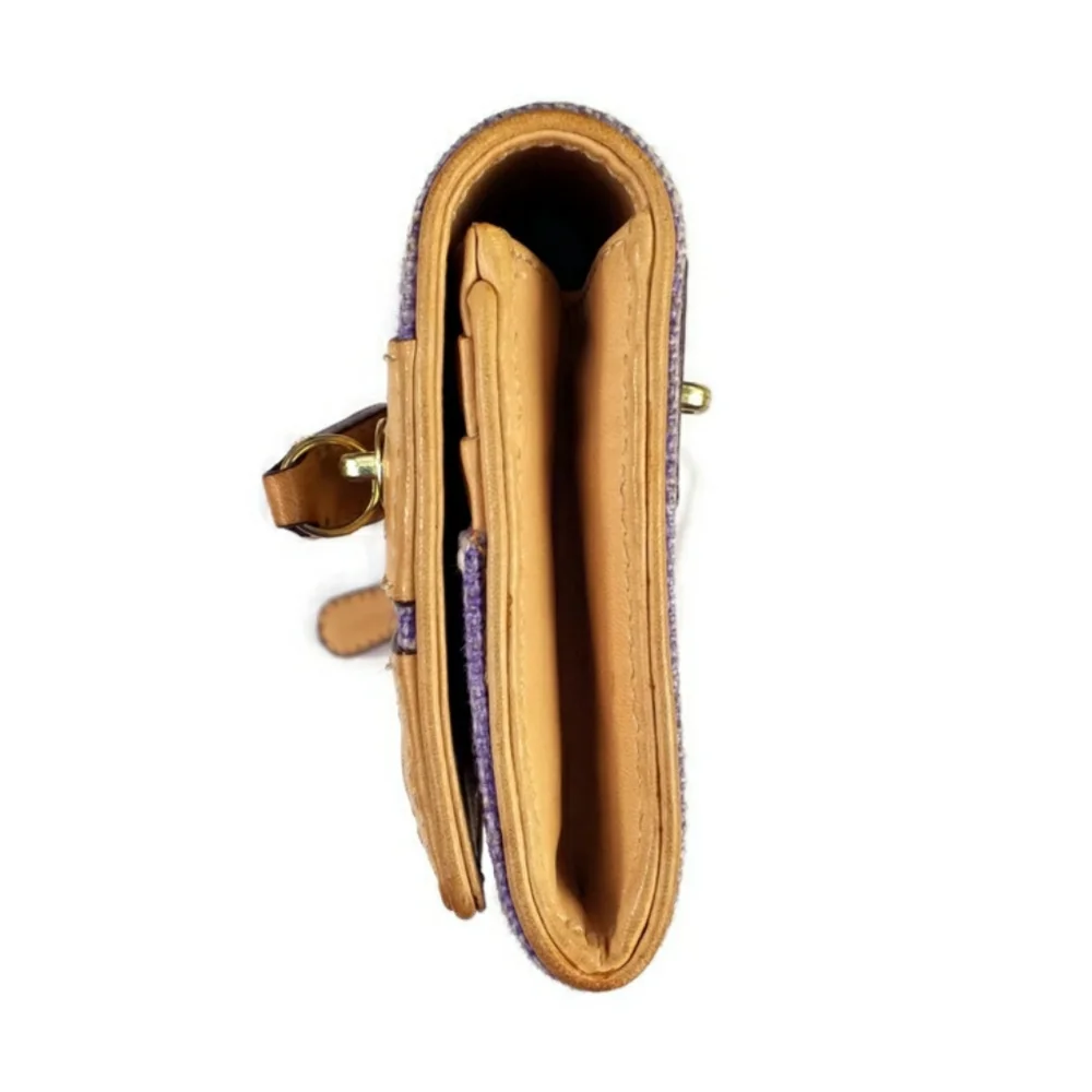 Coach 42567 Bonnie Hampton Legacy Multicolor Stripe Canvas & Leather Wallet Ret. - Picture 4 of 14